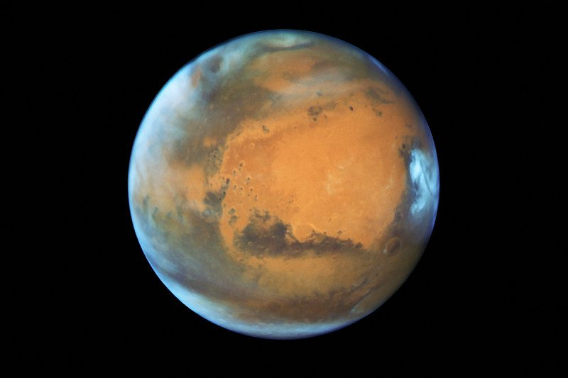 Es probable que Marte tuviera diferente inclinación hace millones de años. Imagen: NASA